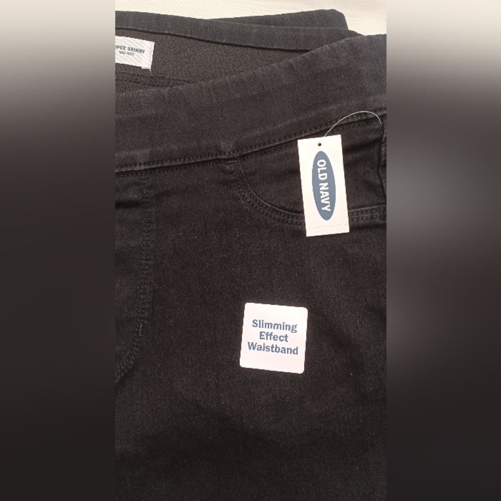 Old Navy Black Jeggings with Slimming Effect Waistband